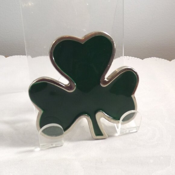 Distressed Shamrock Belt Buckle, Rub for Luck!!! - Picture 11 of 11